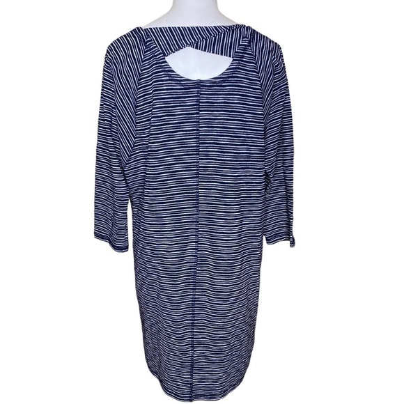 Talbots SLUB WAVY STRIPE DRESS Size M Style P211034166 - Picture 5 of 8